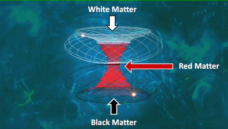 I-particle toroid with white matter red matter black matter