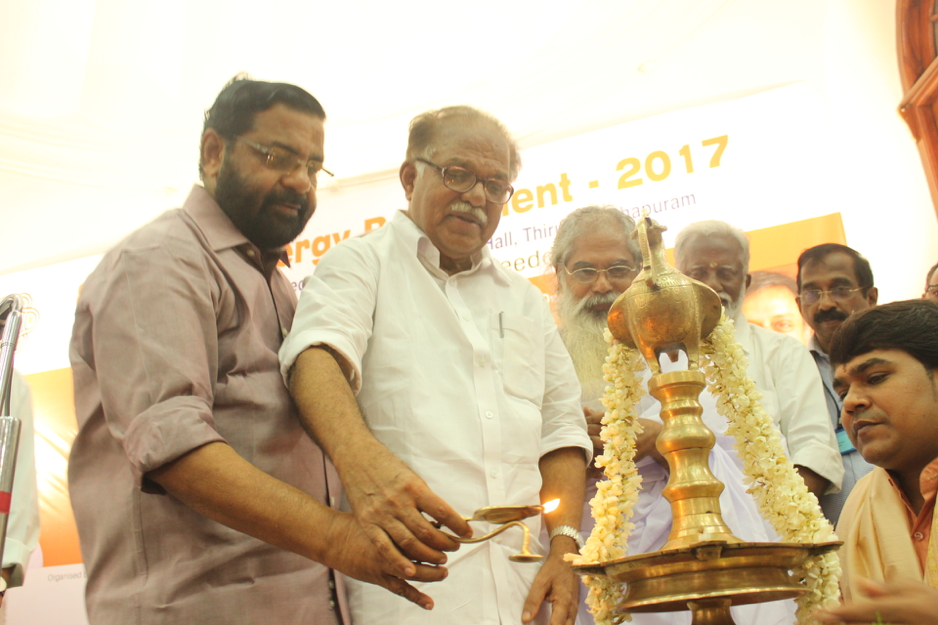 PJ Kurien and Kadakampally Surendran light lamp of GEP 2017