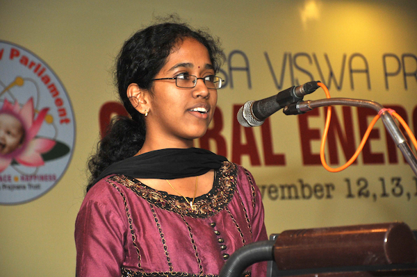 Niranjana, student speaker, at GEP 2010