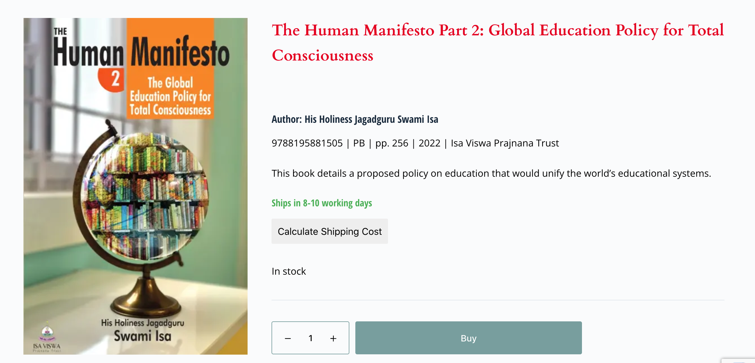Order the Human Manifesto book online